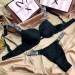 Черный гладкий комплект Victoria's Secret чашка 75B. Код: С55